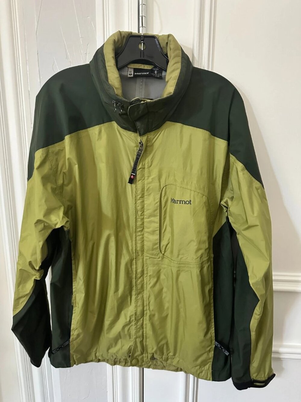 Marmot Lightweight Nylon Full Zip Jacket Mens Medium Green Outdoor Gorpcore